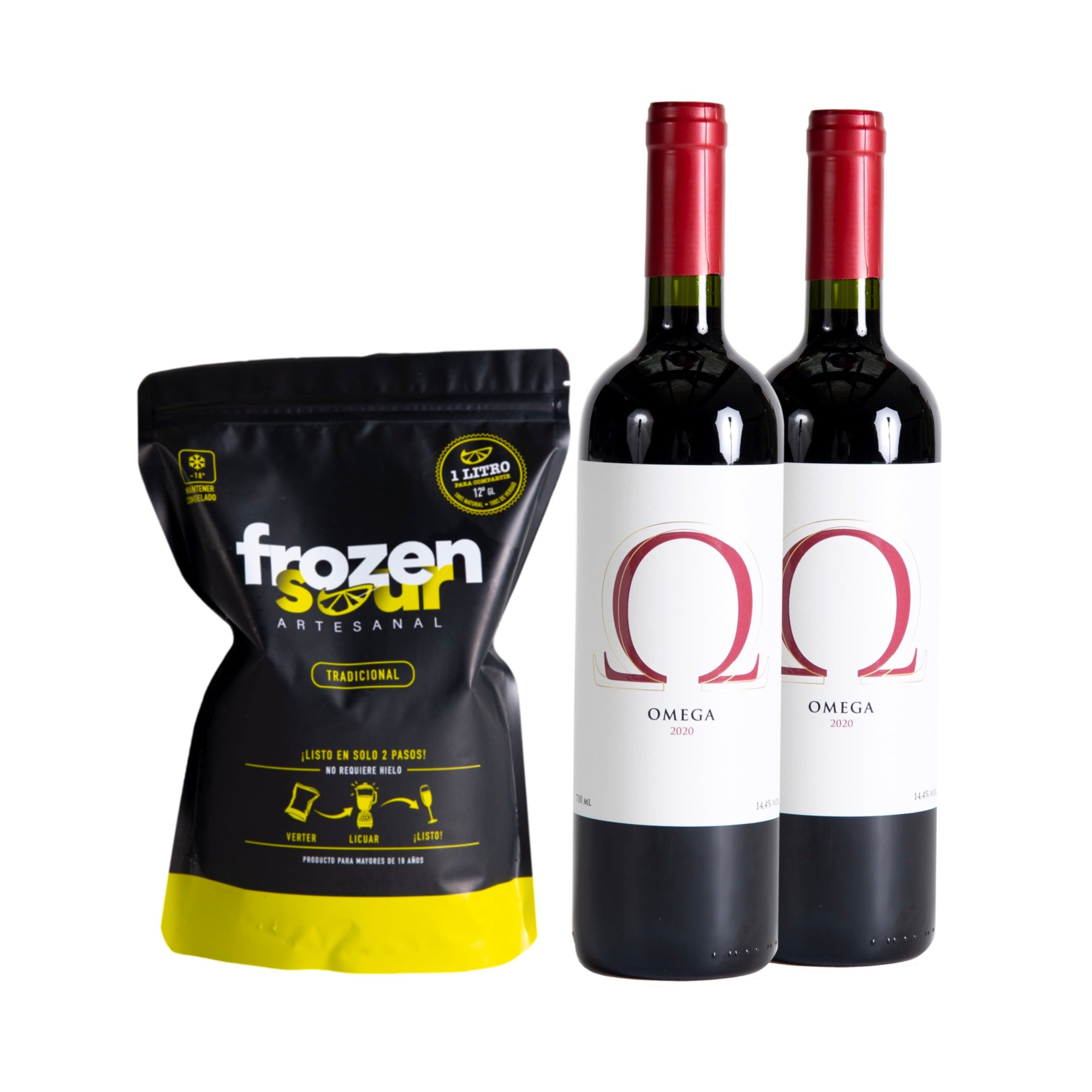 1 FROZEN SOUR+2 VINOS OMEGA VIÑA VIK